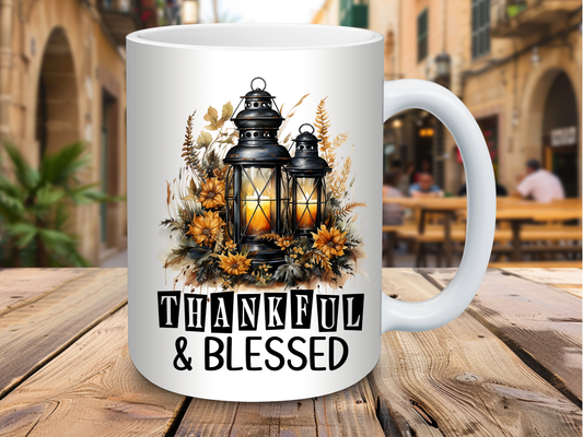 Thankful  & Blessed 15oz Mug